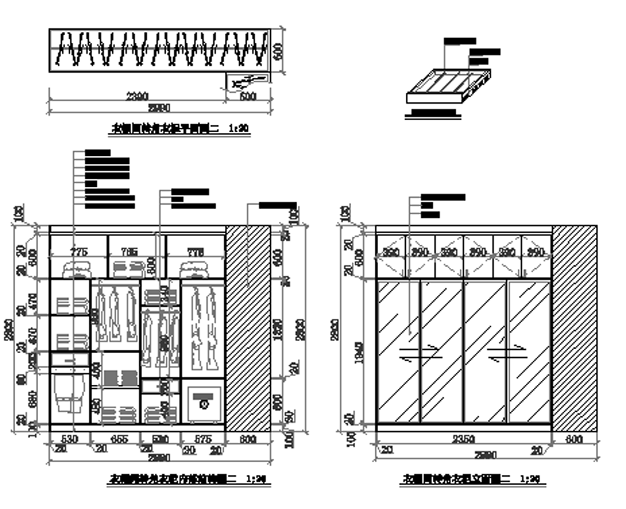 家装住宅室内装修CAD施工图施工图下载【ID:548893567】