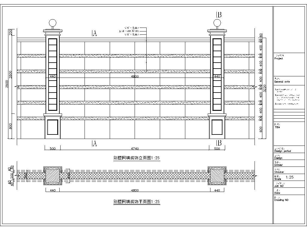 别墅大宅室外装修CAD施工图施工图下载【ID:548893478】