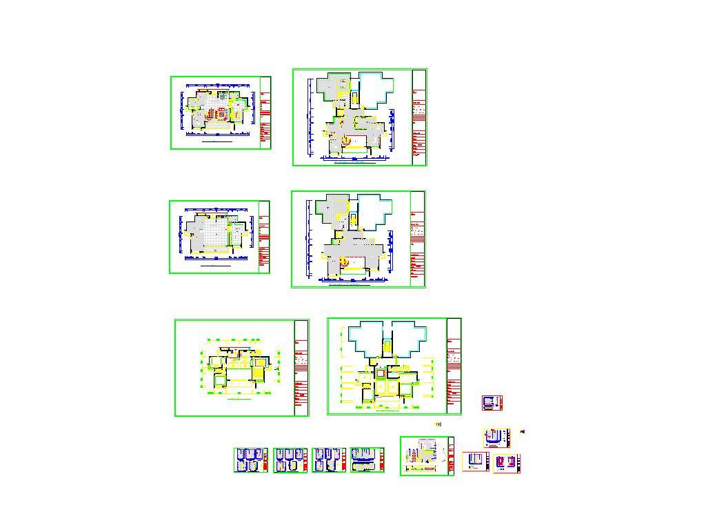 家装住宅室内装修CAD施工图cad施工图下载【ID:548901556】