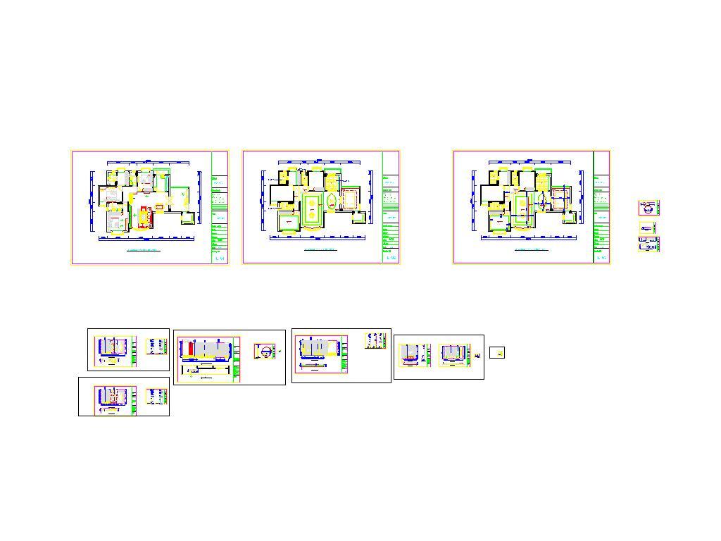 家装住宅室内装修CAD施工图cad施工图下载【ID:548902547】