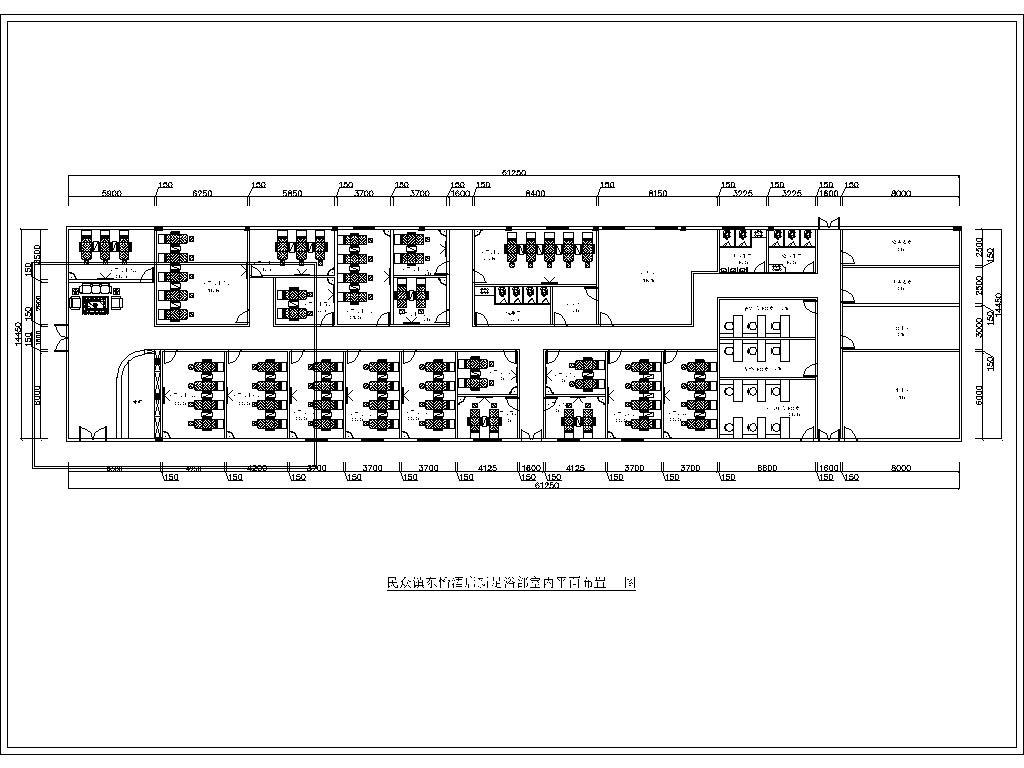 酒店休闲娱乐足浴部室内装修ＣＡＤ施工图　工装施工图施工图下载【ID:748902555】