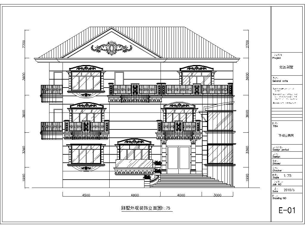 别墅大宅室外装修CAD施工图施工图下载【ID:548902463】