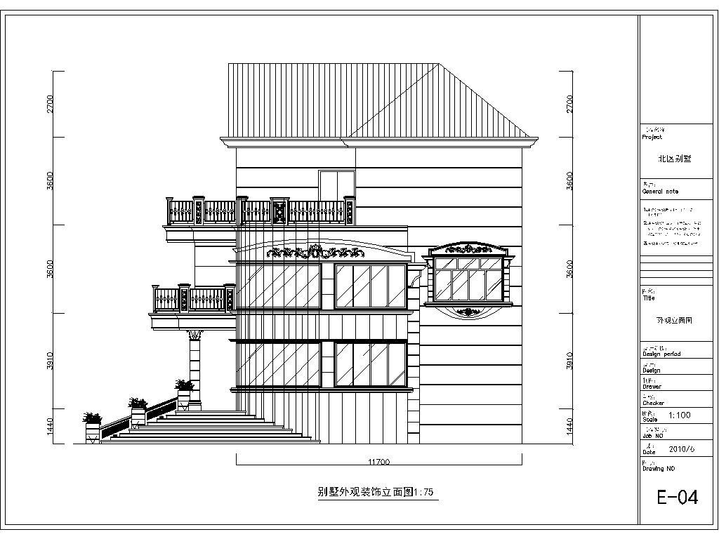 别墅大宅室外装修CAD施工图施工图下载【ID:548902463】