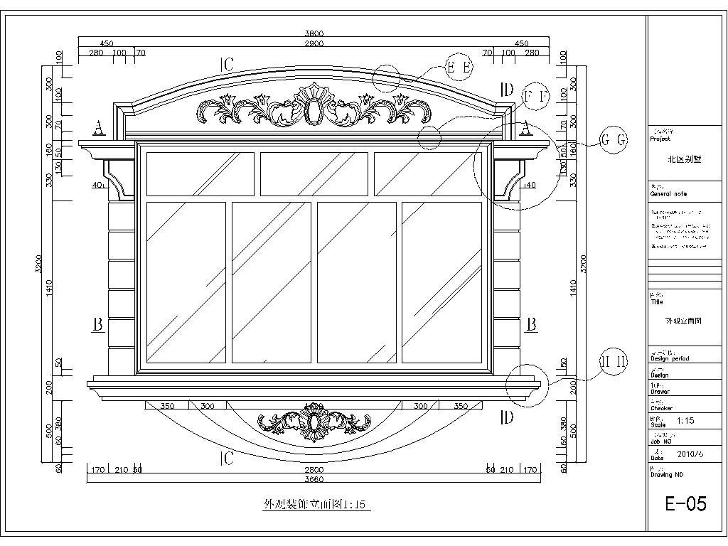 别墅大宅室外装修CAD施工图施工图下载【ID:548902463】