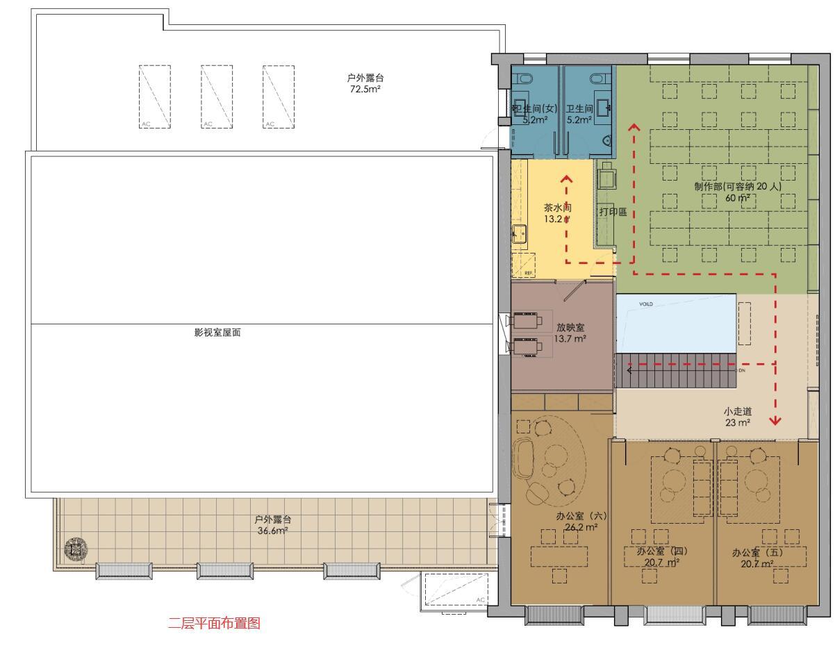 最新现代二层办公空间方案图cad施工图下载【ID:648926980】