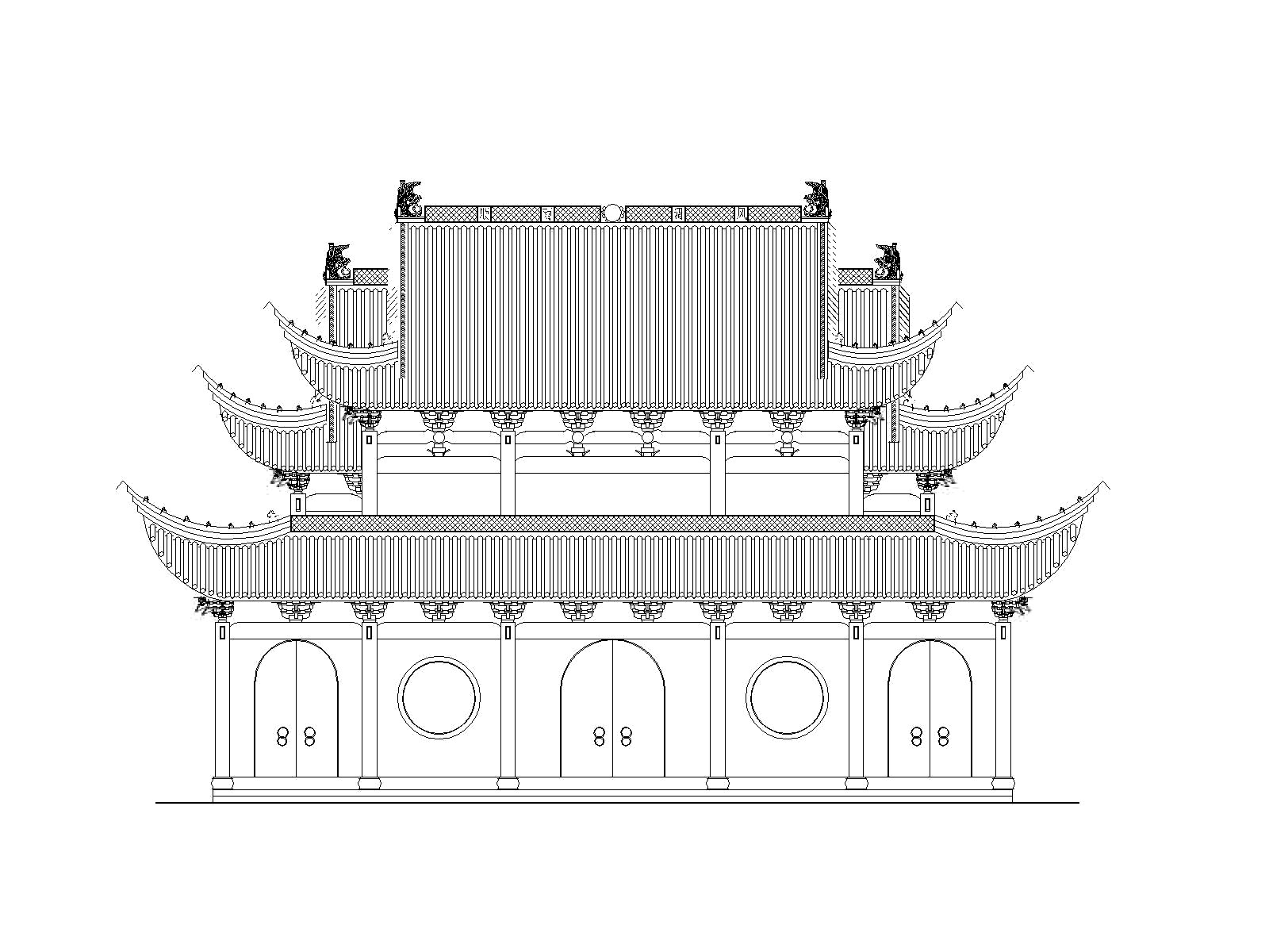 50套寺庙施工图下载【ID:749346702】