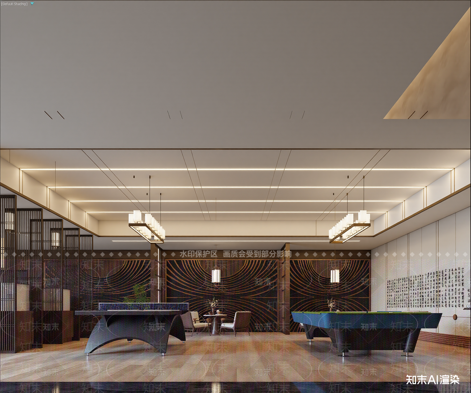 台球室3D模型下载【ID:1214611271】