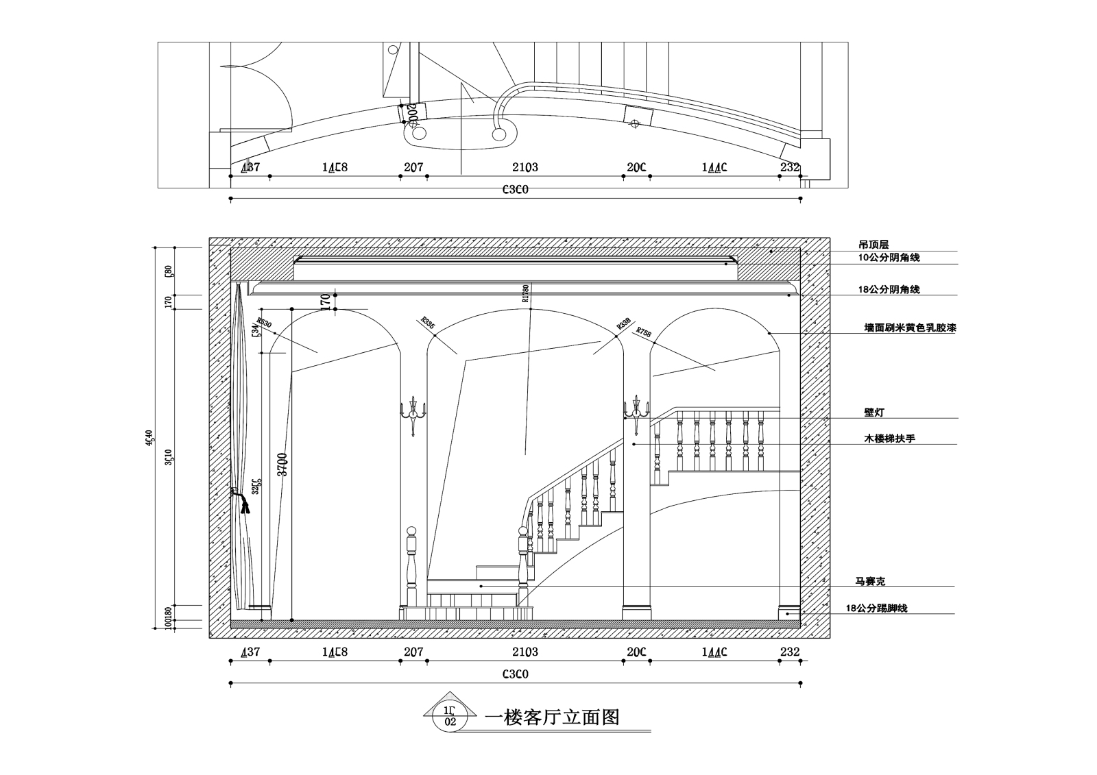 美式别墅cad施工图下载【ID:549499497】