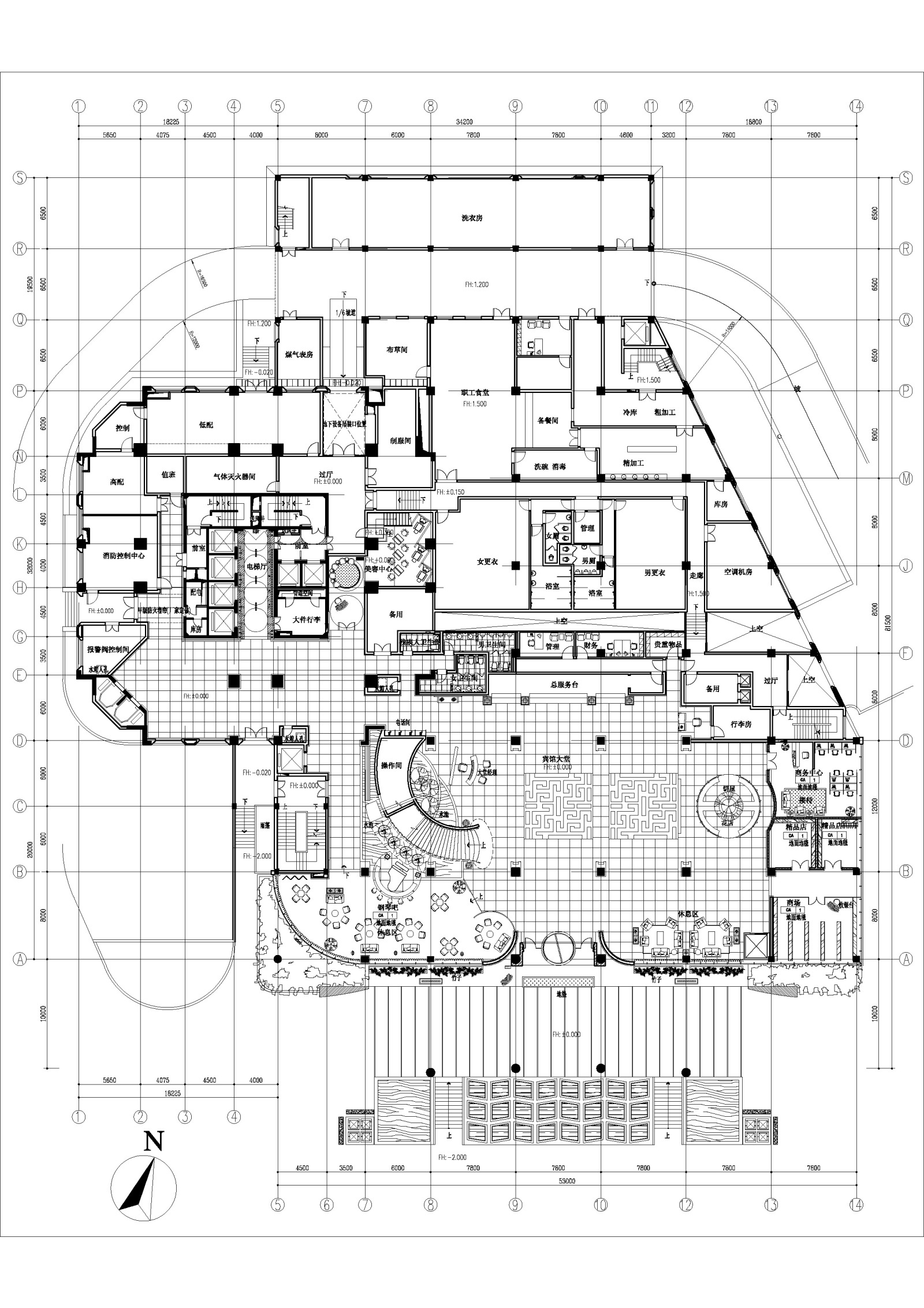 浙江五星级商务会议型酒店施工图cad施工图下载【ID:649510640】