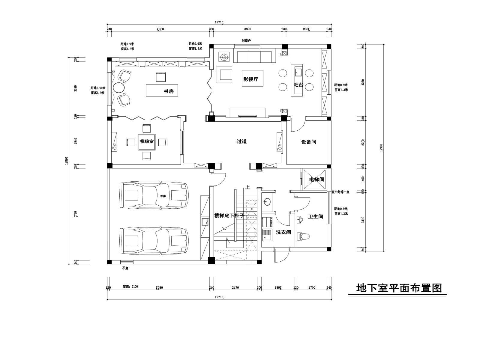 500平美式古典风格联体别墅施工图下载【ID:549980459】