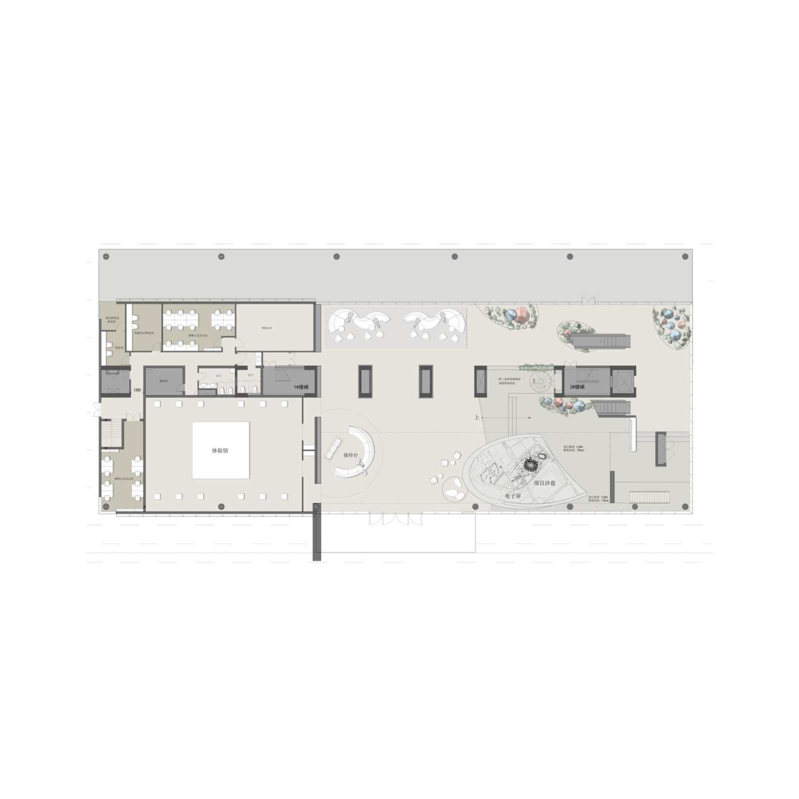 杭州信达奥体售楼处cad施工图下载【ID:650088808】
