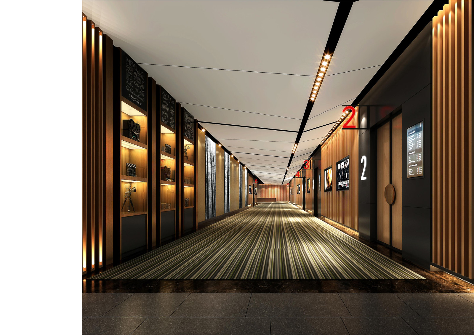 BONA博纳国际影城台州店设计方案cad施工图下载【ID:450099597】