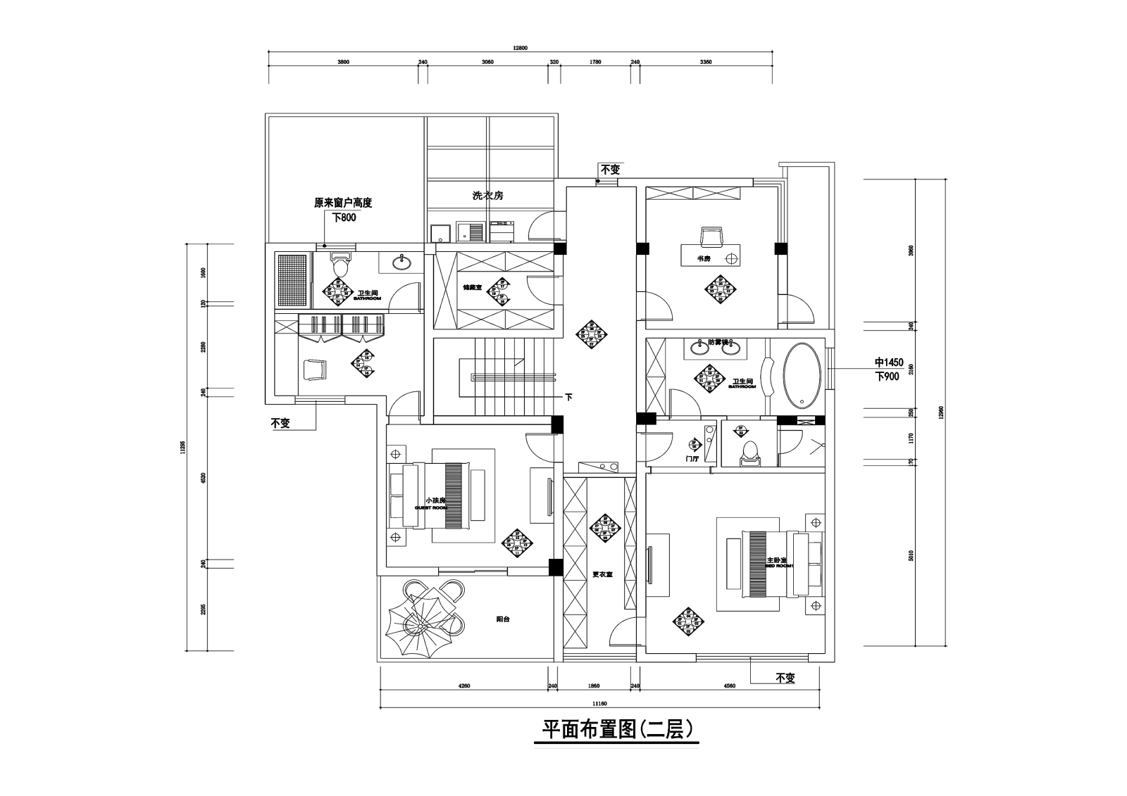 信步华庭臻园500平美式古典风格别墅cad施工图下载【ID:550364497】