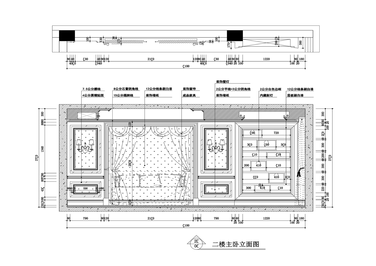 260平新古典风格联体别墅装修设计cad施工图下载【ID:550365469】