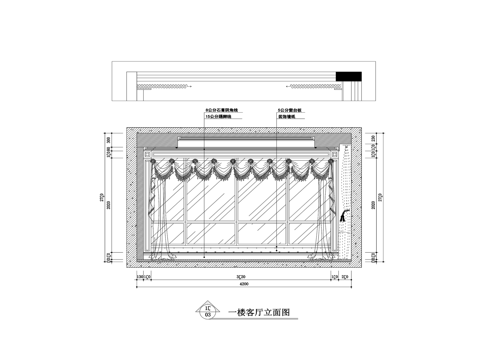 260平新古典风格联体别墅装修设计cad施工图下载【ID:550365469】