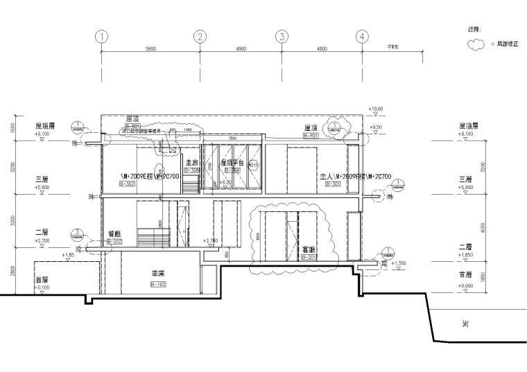 香港许李严建筑师事务所博鳌蓝色海岸别墅cad施工图下载【ID:550366407】