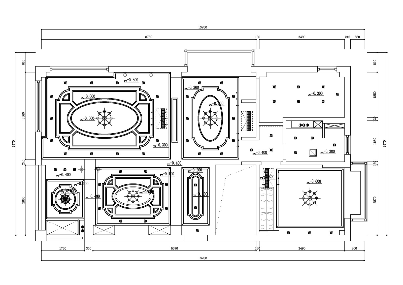 七十五套顶棚实木图库施工图下载【ID:250555872】
