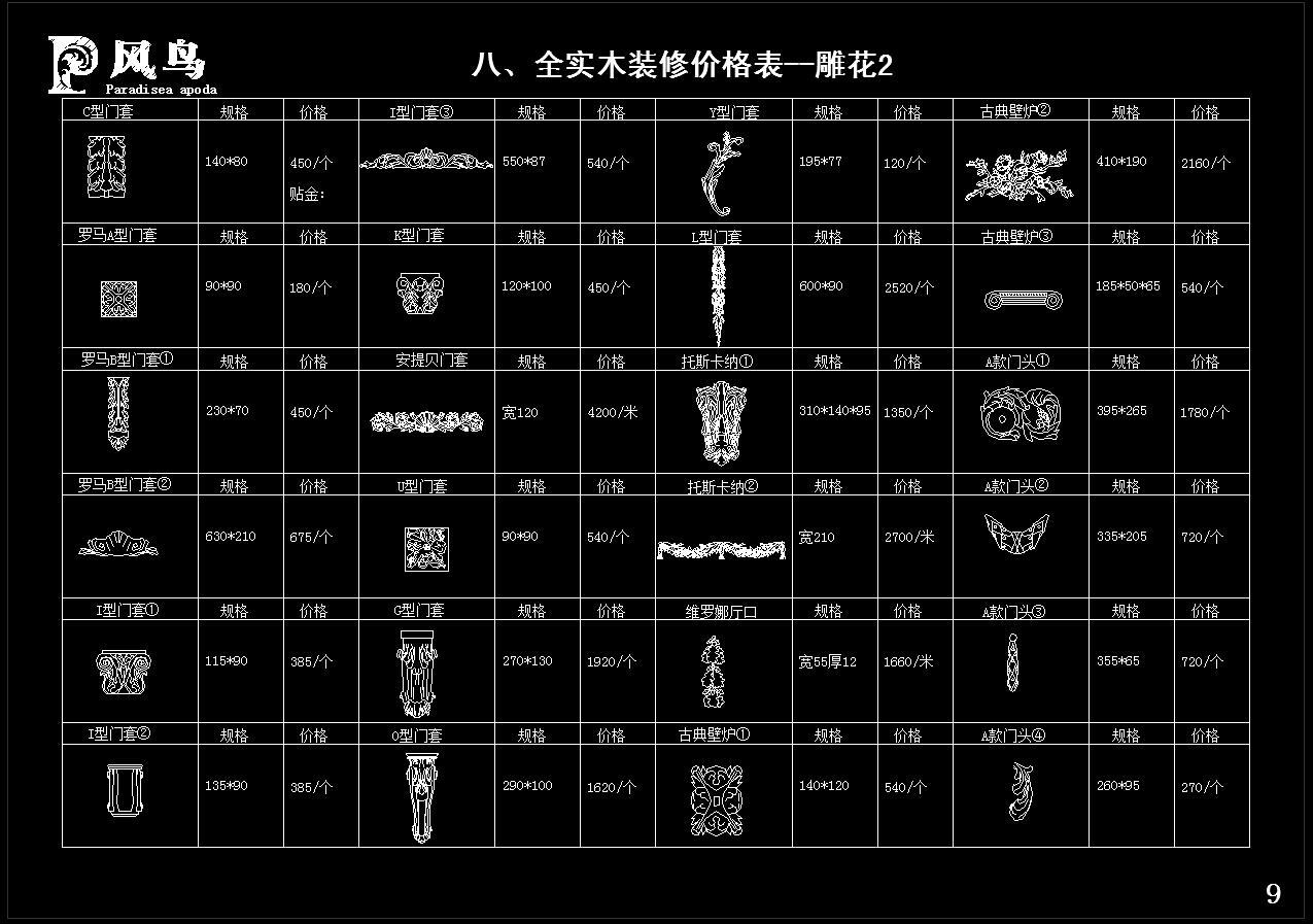 整木定制护墙板cad施工图下载【ID:150877225】