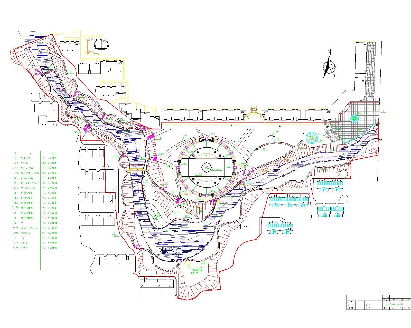 公园景观设计CAD平面图＋施工图源文件施工图下载【ID:751007580】