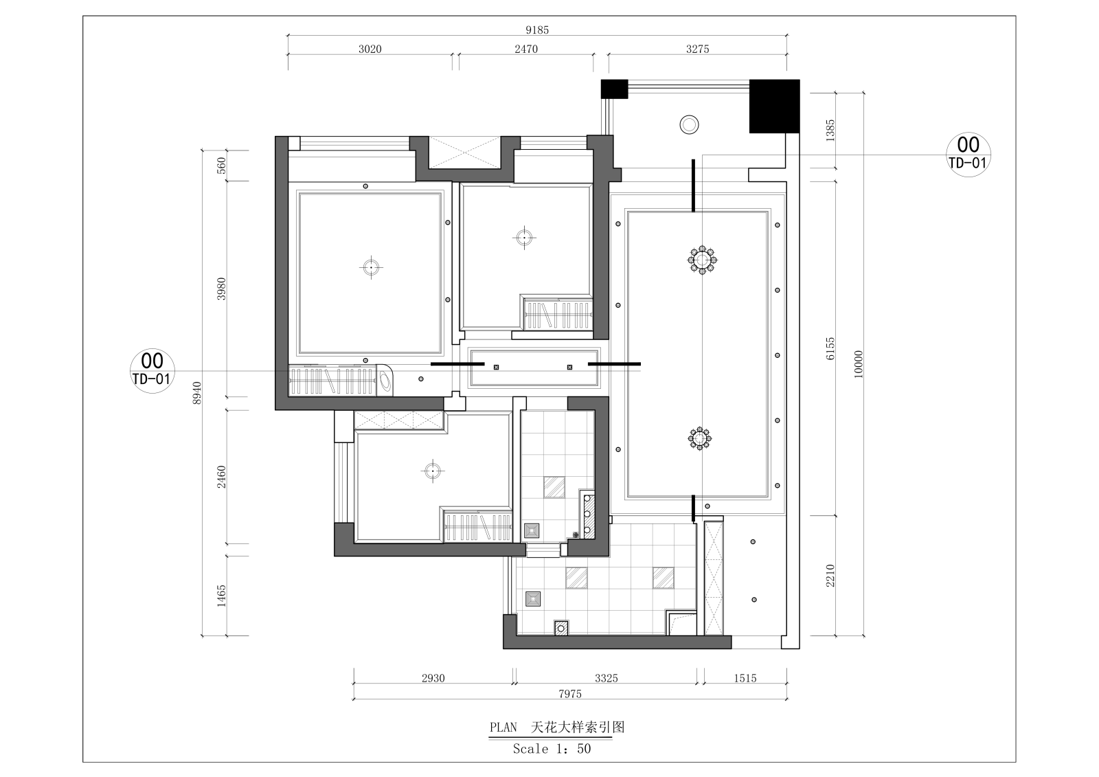 北欧cad完整施工图cad施工图下载【ID:551018557】