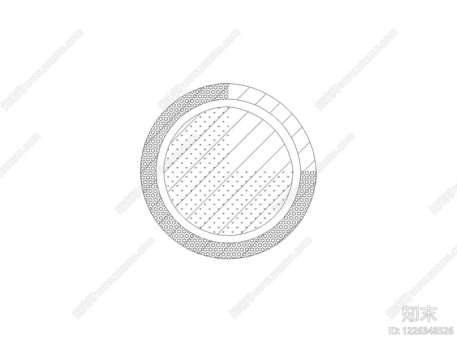现代地面拼花CAD图纸