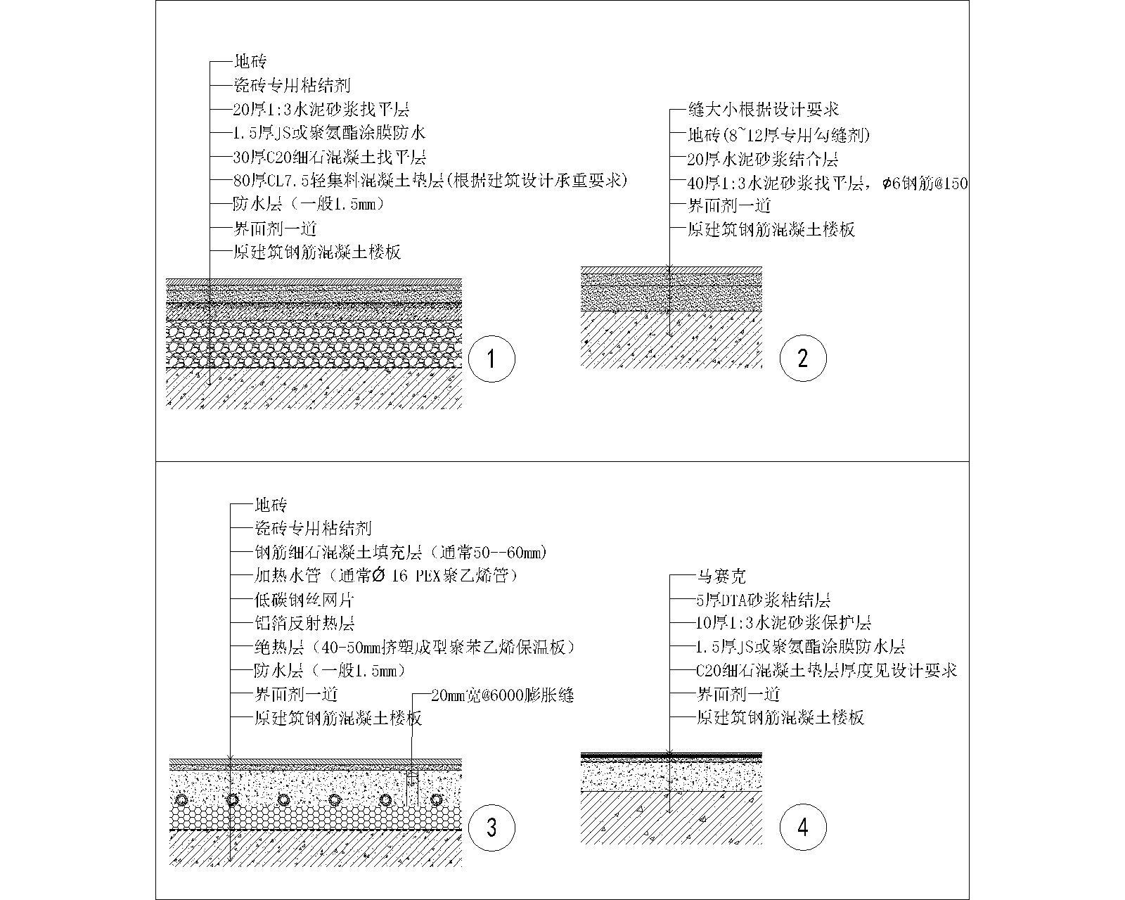 地面节点图库cad施工图下载【ID:351076009】