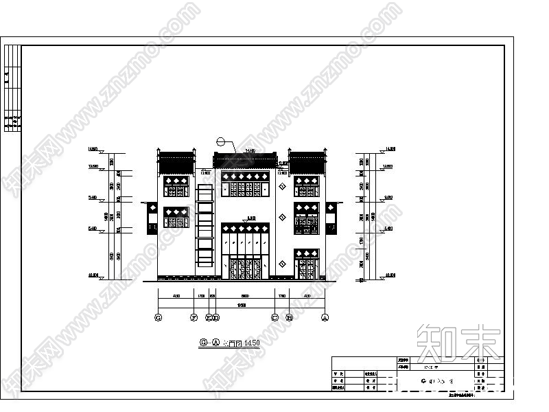 别墅设计方案平面立面剖面建筑施工图D1型施工图下载【ID:951233851】