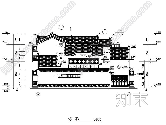 别墅设计方案平面立面剖面建筑施工图BB型施工图下载【ID:951236818】