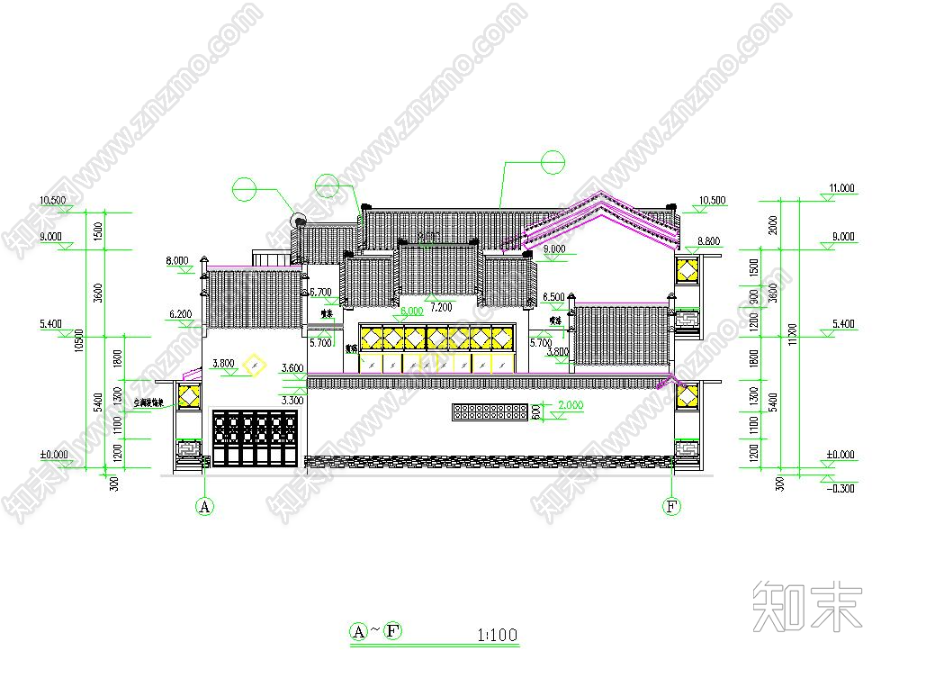 别墅设计方案平面立面剖面建筑施工图B3型施工图下载【ID:951245837】