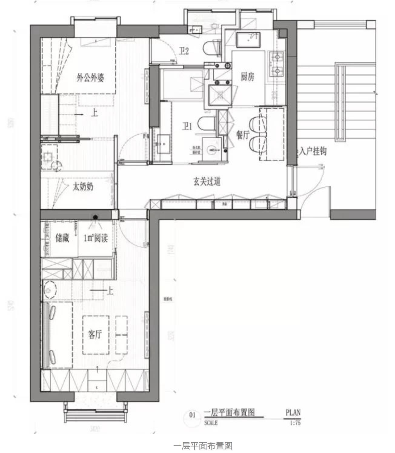 上海6人蜗居老公房逆天改造5室2厅2卫丨施工图cad施工图下载【ID:551332545】