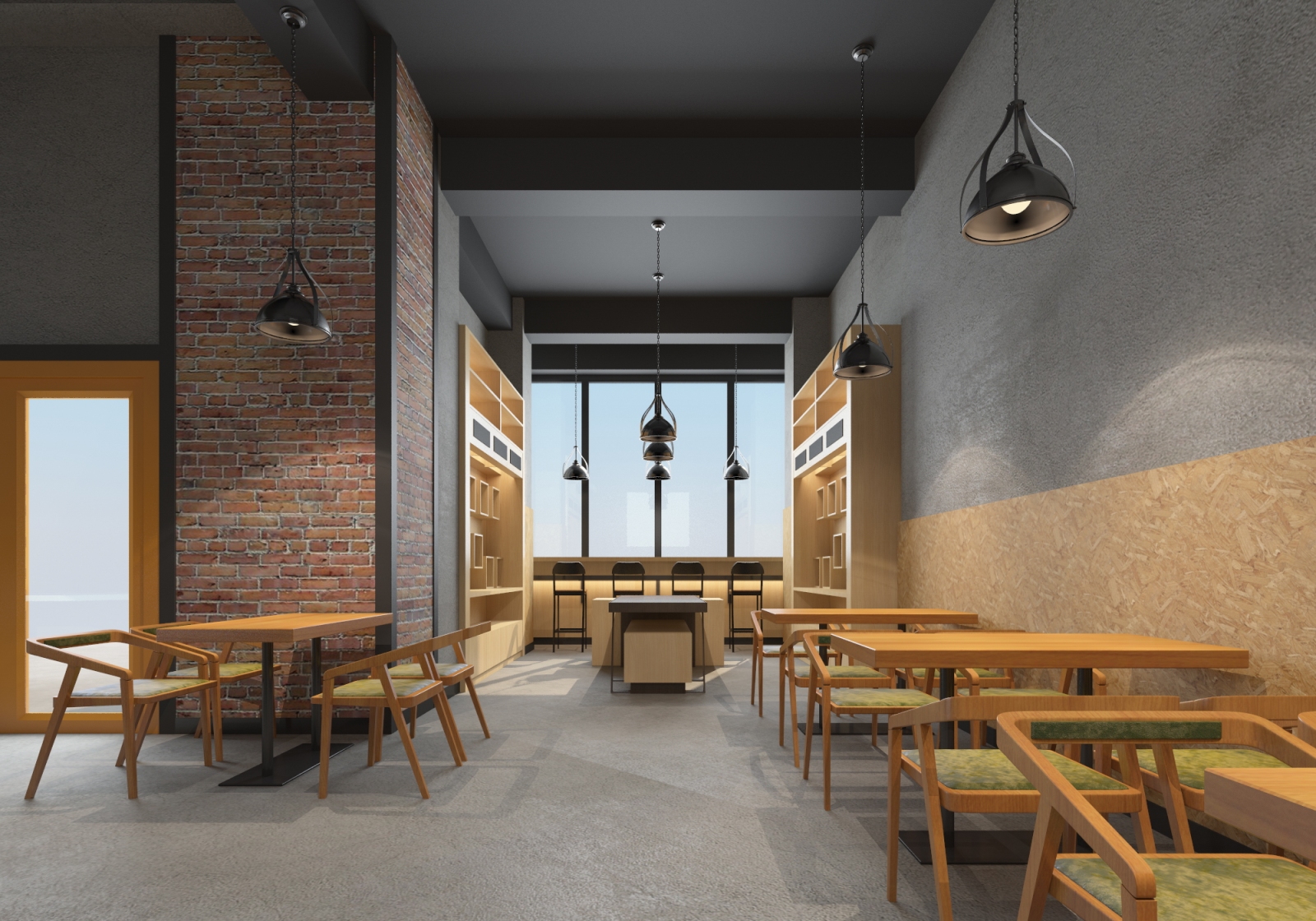 北方图书城奥莱店丨效果图施工图下载【ID:751346122】