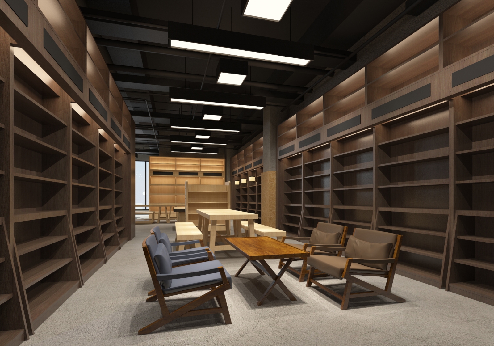 北方图书城奥莱店丨效果图cad施工图下载【ID:751346122】