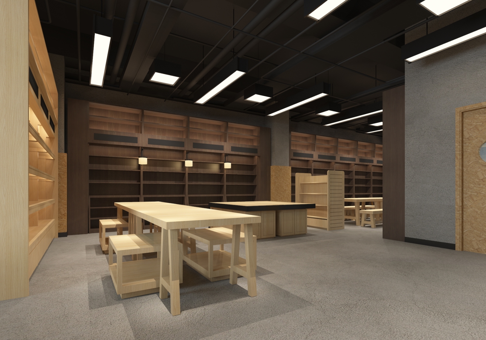 北方图书城奥莱店丨效果图cad施工图下载【ID:751346122】