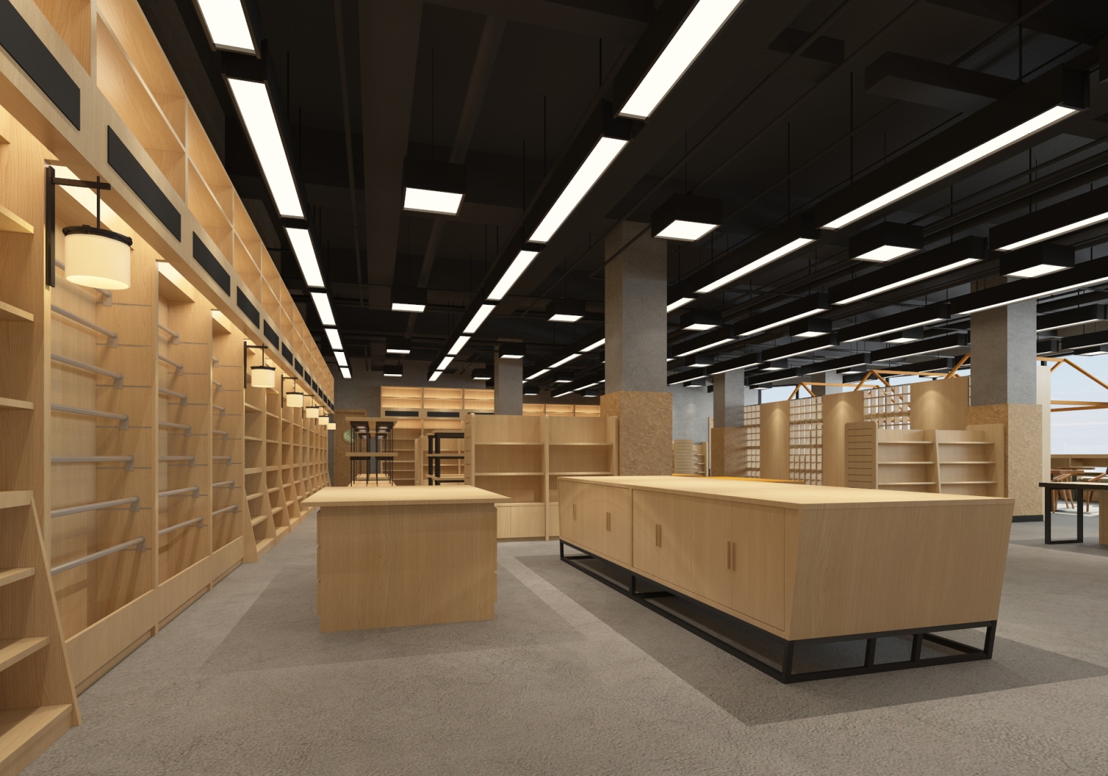北方图书城奥莱店丨效果图cad施工图下载【ID:751346122】