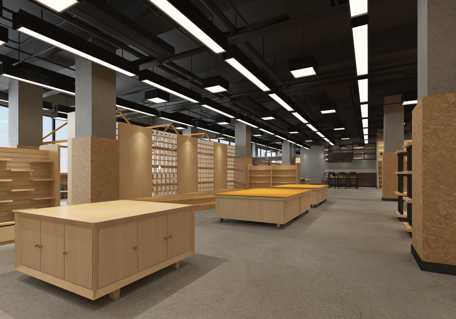 北方图书城奥莱店丨效果图cad施工图下载【ID:751346122】