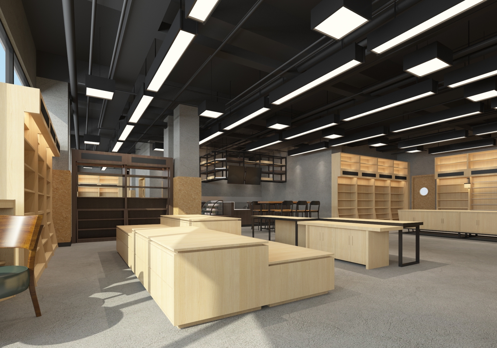 北方图书城奥莱店丨效果图cad施工图下载【ID:751346122】