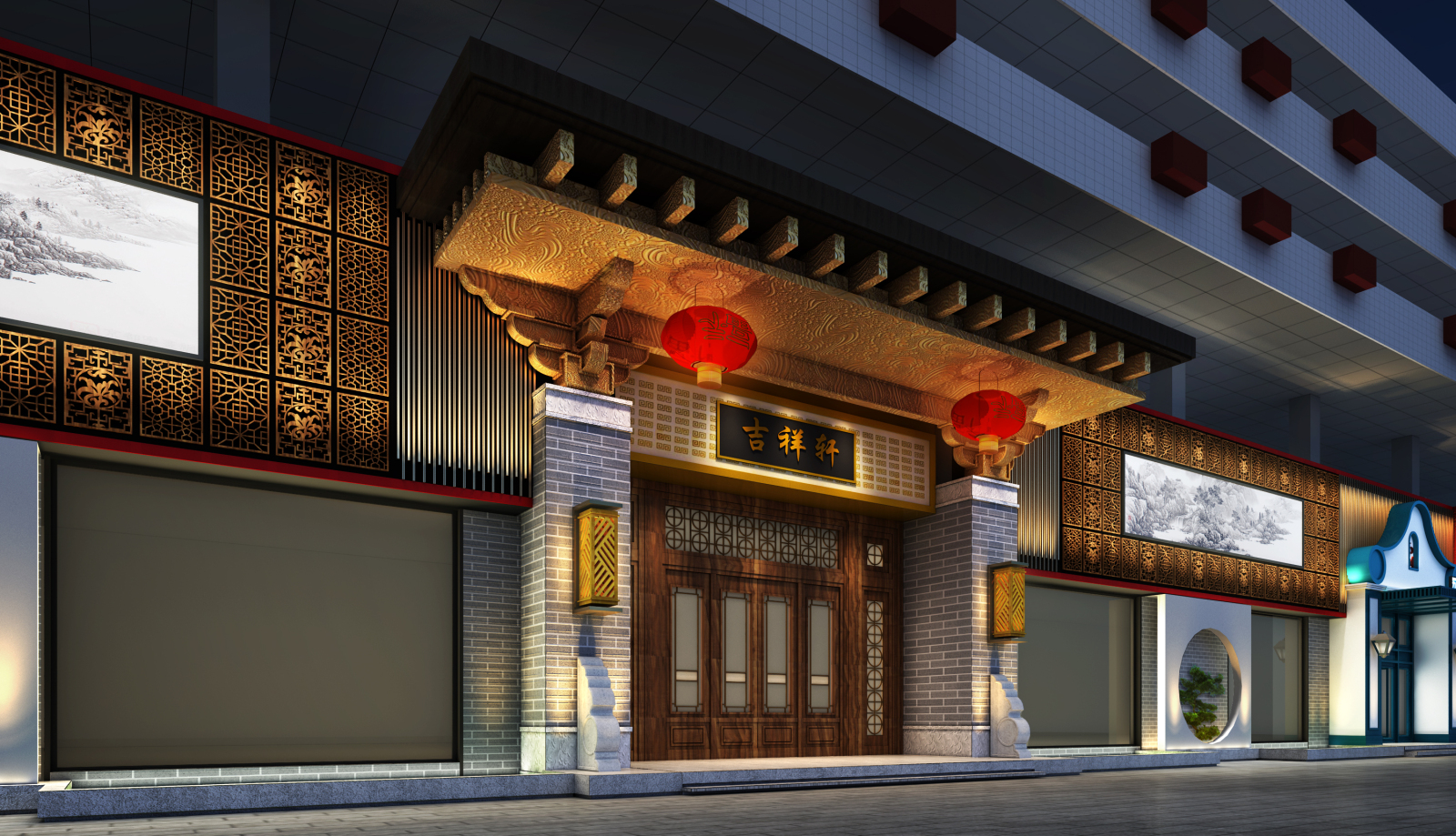 新中式会所cad施工图下载【ID:751358328】