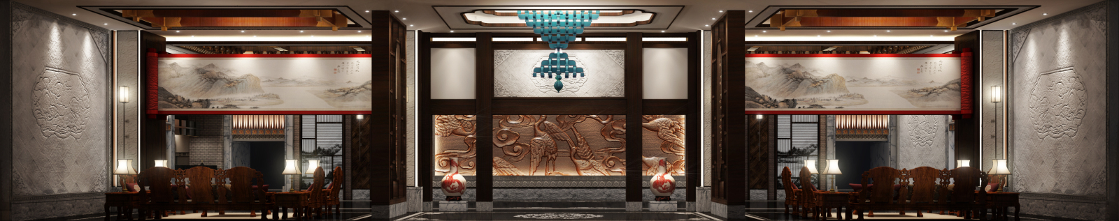 新中式会所cad施工图下载【ID:751358328】