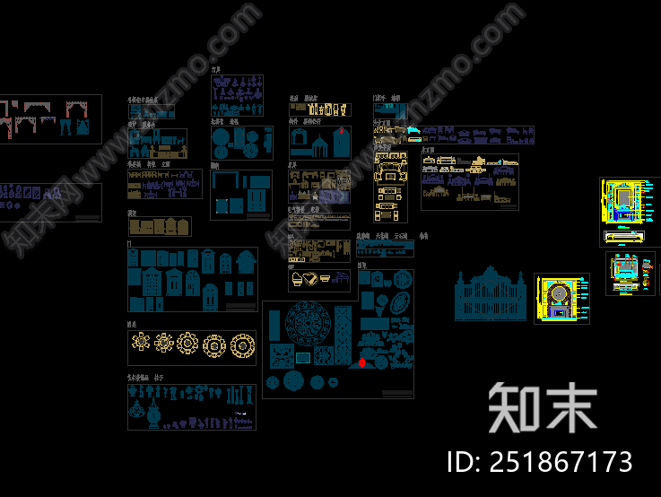 欧式室内装饰施工图下载【ID:251867173】