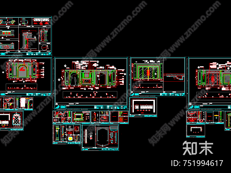 欧式陶瓷城展厅施工图cad施工图下载【ID:751994617】
