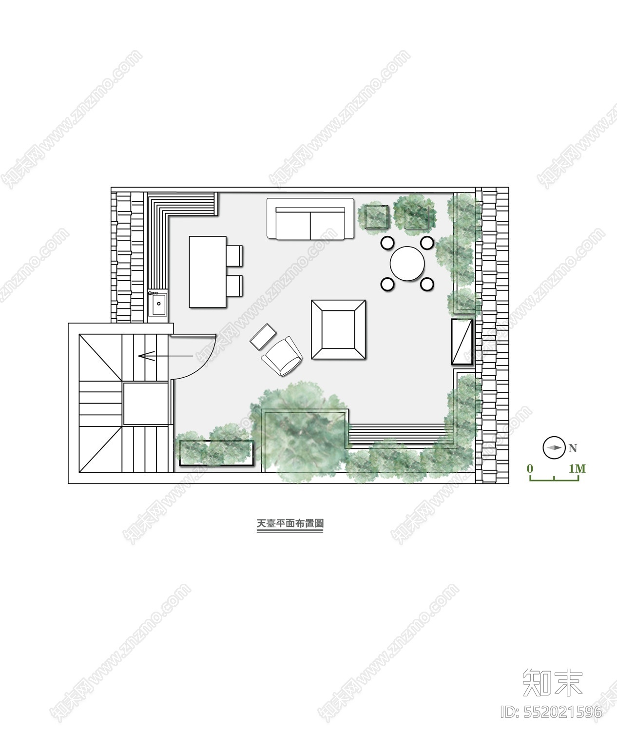 欧式古典客餐厅cad施工图下载【ID:552021596】