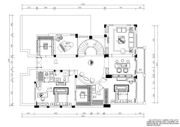 两套别墅CAD全套施工图cad施工图下载【ID:552133468】