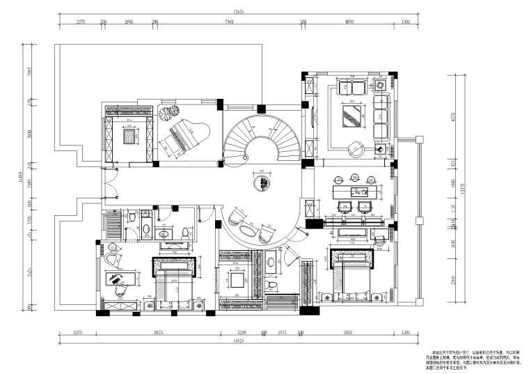 两套别墅CAD全套施工图cad施工图下载【ID:552133468】