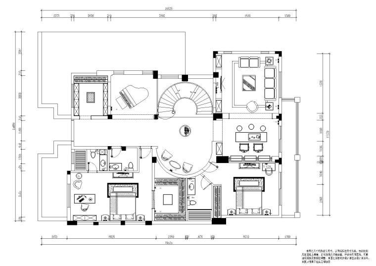 两套别墅CAD全套施工图cad施工图下载【ID:552133468】