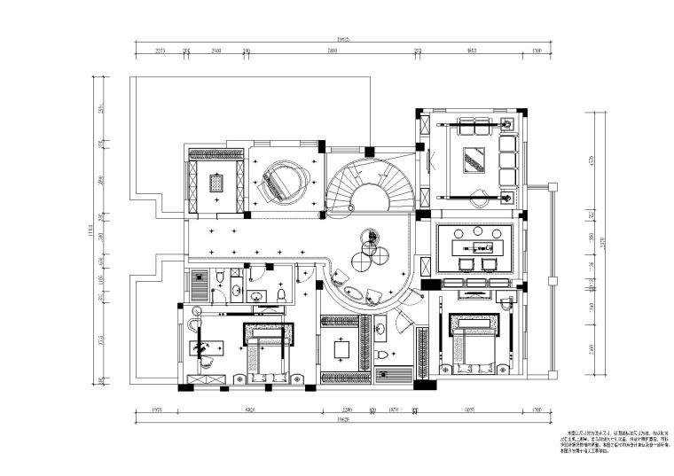 两套别墅CAD全套施工图cad施工图下载【ID:552133468】