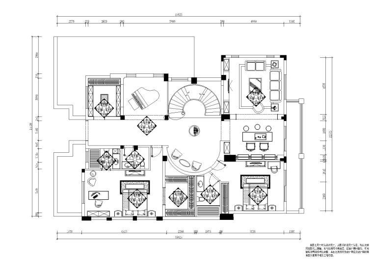 两套别墅CAD全套施工图cad施工图下载【ID:552133468】