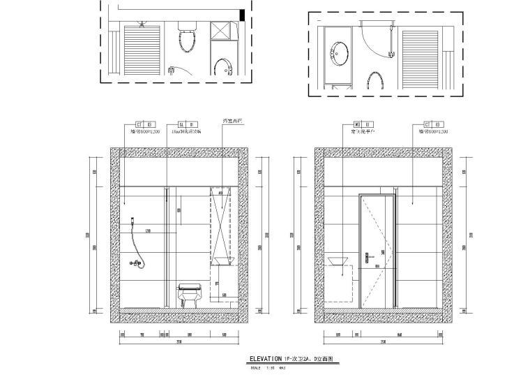 两套别墅CAD全套施工图cad施工图下载【ID:552133468】