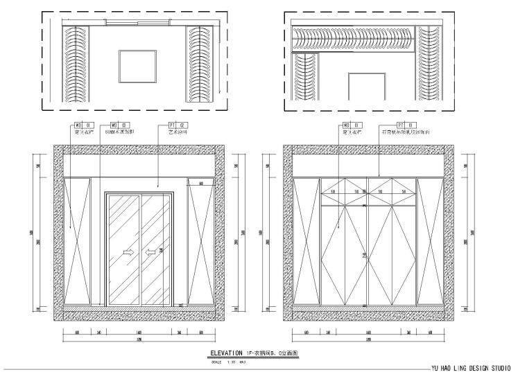 两套别墅CAD全套施工图cad施工图下载【ID:552133468】