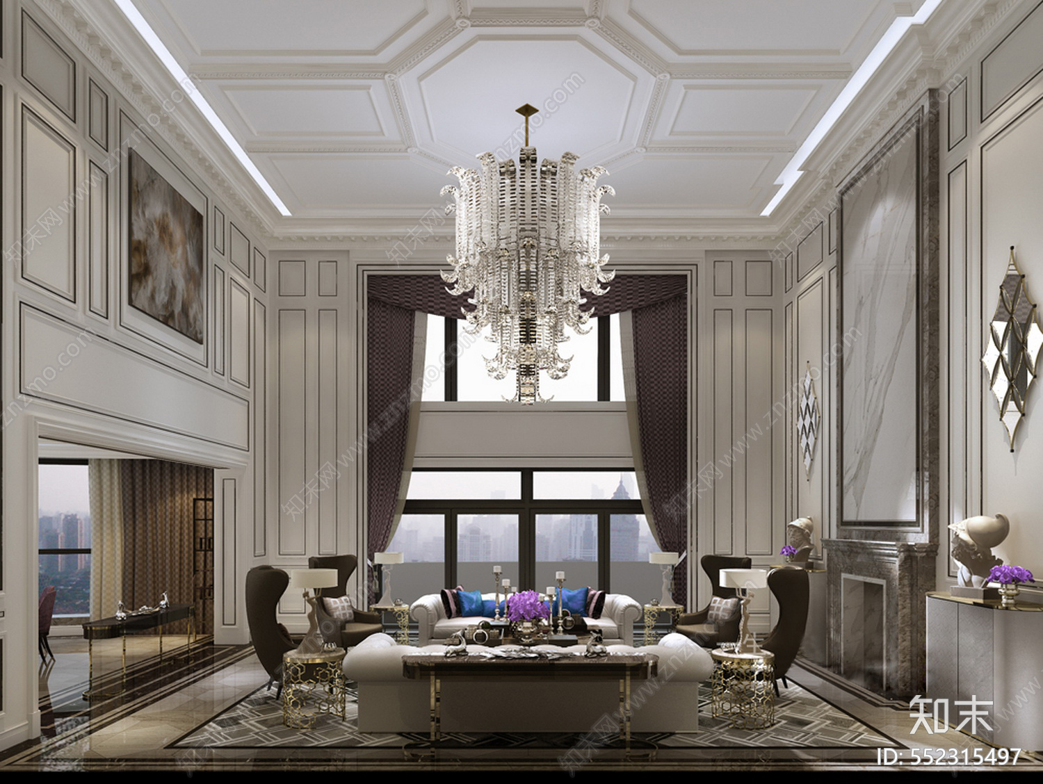 上海汤臣一品墅豪宅样板房丨CAD施工图施工图下载【ID:552315497】