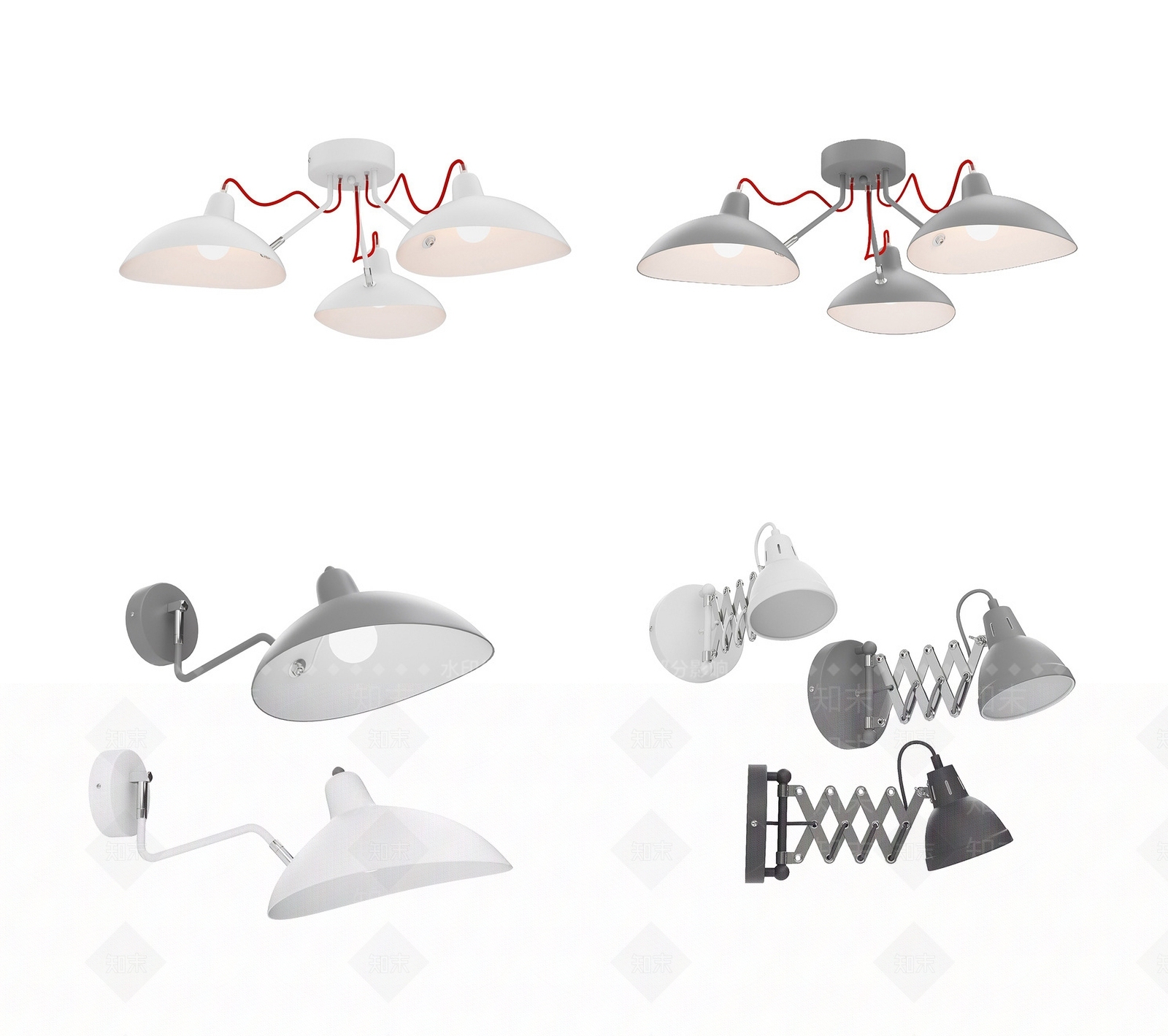 工业风loft壁灯3D模型下载【ID:552341811】
